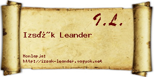 Izsák Leander névjegykártya